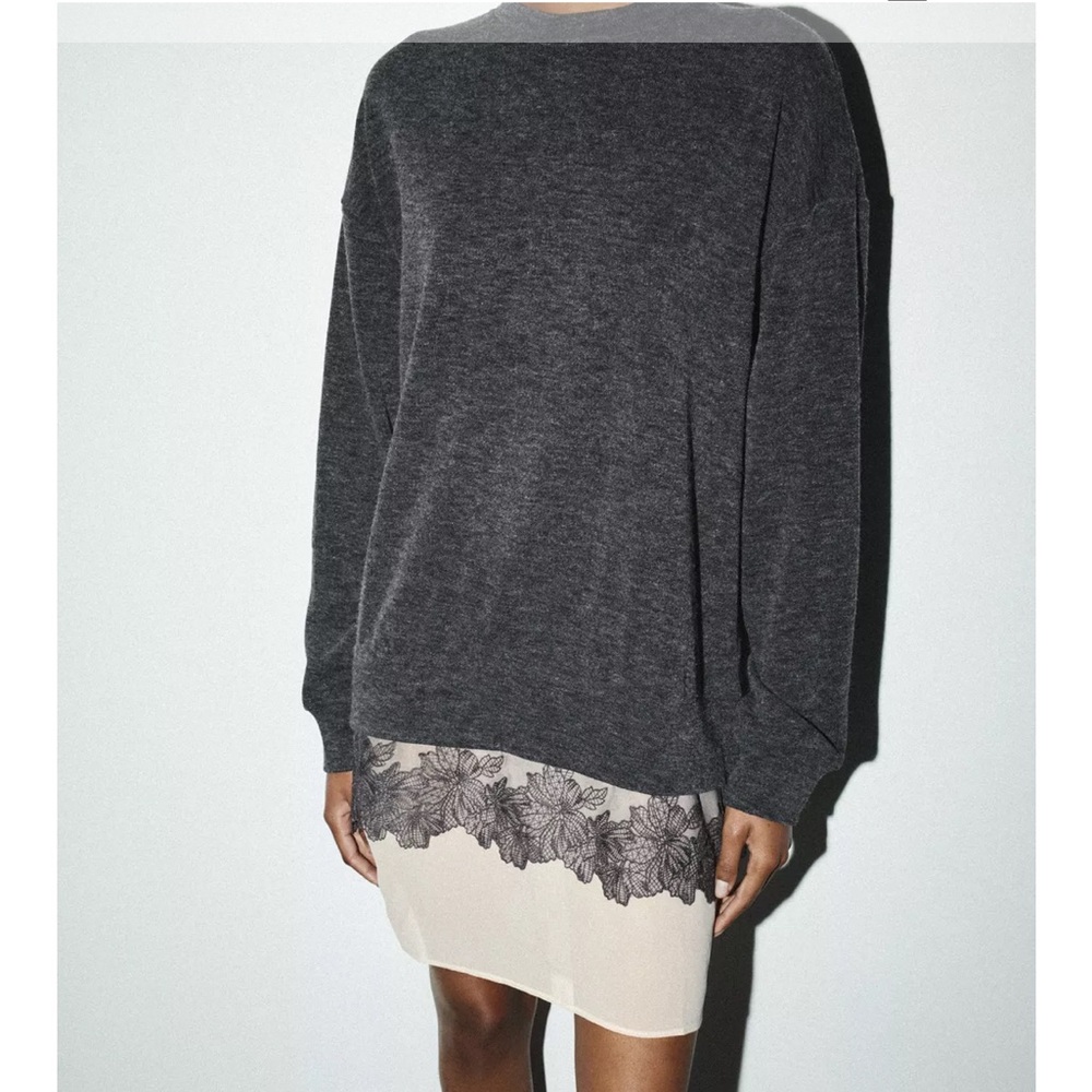 Zara Soft Effect Combination Dress - Picture 2 of 8